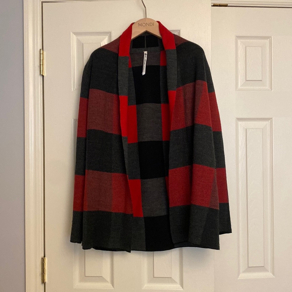 Leo and Nicole Black and Red Sweater